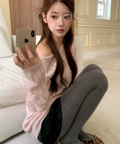 Blake wool knit dress (pink)