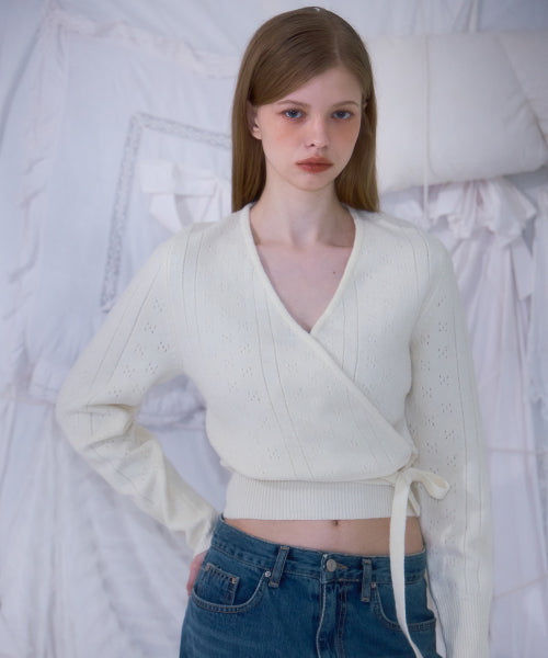 Muse Wrap Rib Knit [Ivory]