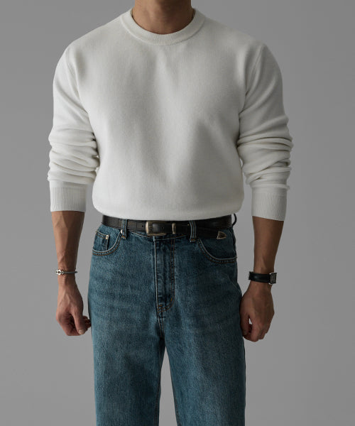 SOFT DOUBLE ROUND KNIT [IVORY]