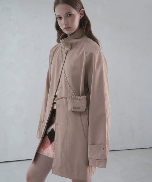 Angti Art Leather McCoat PINK