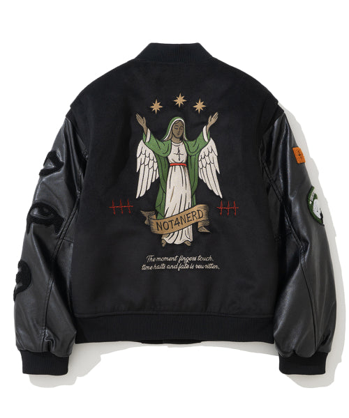 Veiled Abyss Varsity Jacket - Black