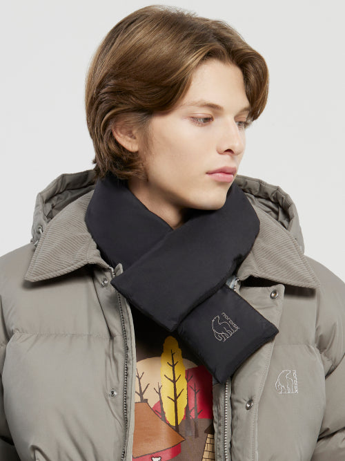 Compact crystal down neck warmer_Black