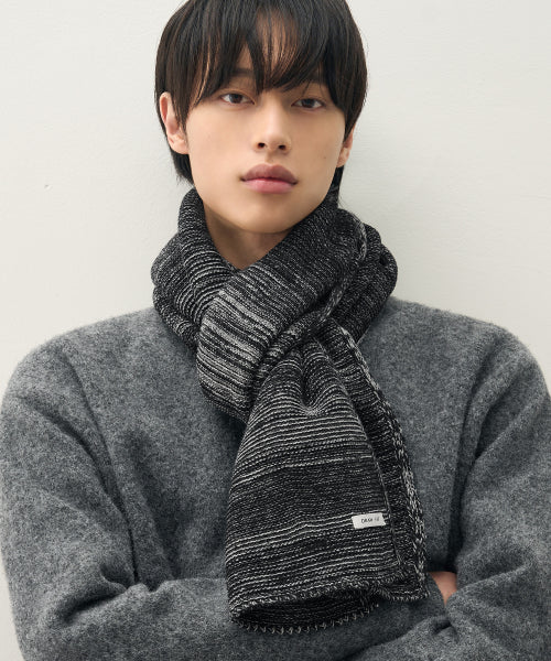COVERT YARN MIXED MUFFLER [BLACK]