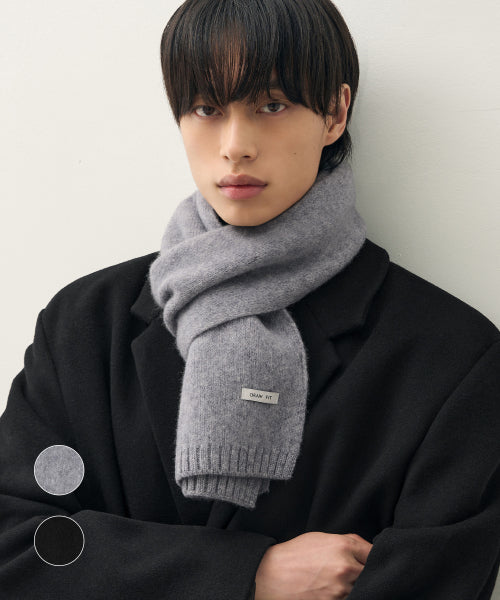 COMPACT PURE WOOL 100 MUFFLER [2color]
