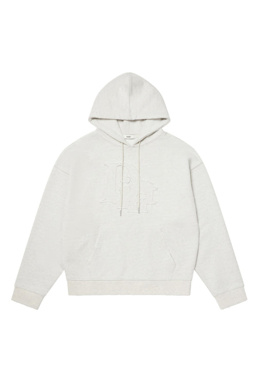 PATCH LOGO DETAIL HOODIE IN OATMEAL
