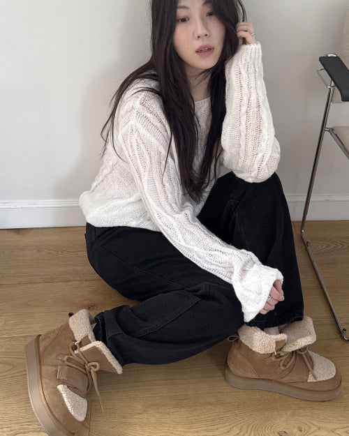 3300 Balloony Lace Up Boots FLOTGA4W32