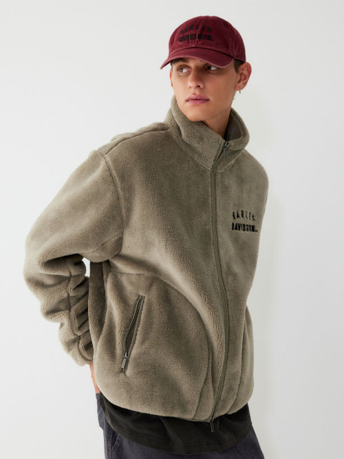 Ride Two-Live Graphic Fleece Jacket_Light Khaki HH15303301