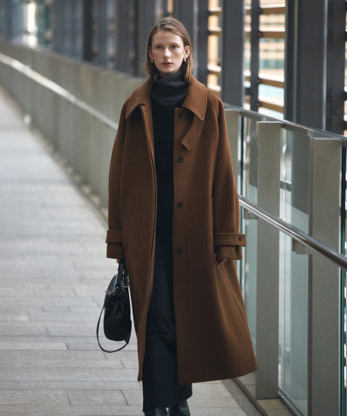 SIOT4128 Cashmere Blend Balmacan Coat_Brown