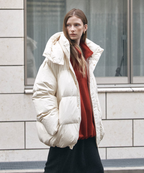 SIOT4176 Duck-Down Oversized Fit Hooded Padded_Ivory