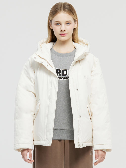 Balance crystal down hoodie jumper - W_Off White