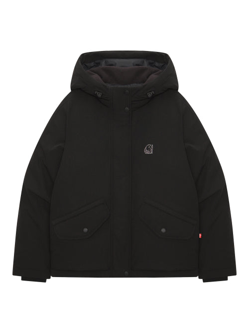 Balance Crystal Down Hoodie Jumper - W_Black