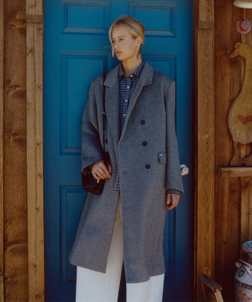 OVE WOOL OVER FIT COAT [GRAY]