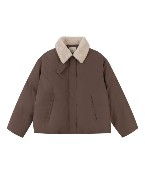SIOT4163 Wool Collar Duck-Down Padded Jacket_Brown