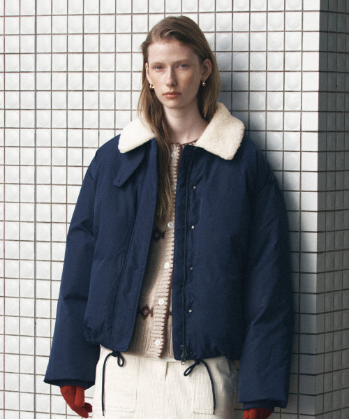 SIOT4163 Wool Collar Duck-Down Padded Jacket_Navy