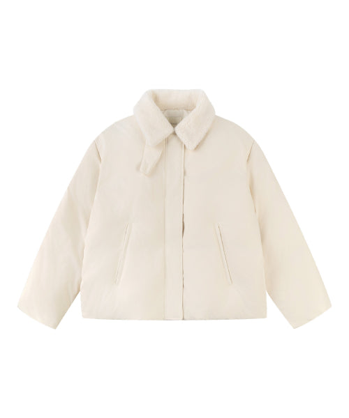 SIOT4163 Wool Collar Duck-Down Padded Jacket_Cream
