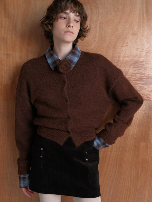Rose Corsage Knit Cardigan VK5WD284_2color