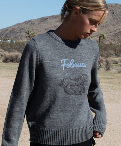 PONY ROUND KNIT [GRAY]
