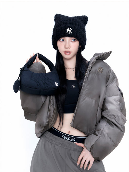 Basic Sportive Stitch Mini Hobo Bag NY (Black)