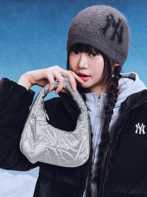 Basic Sportive Stitch Mini Hobo Bag NY (Silver)