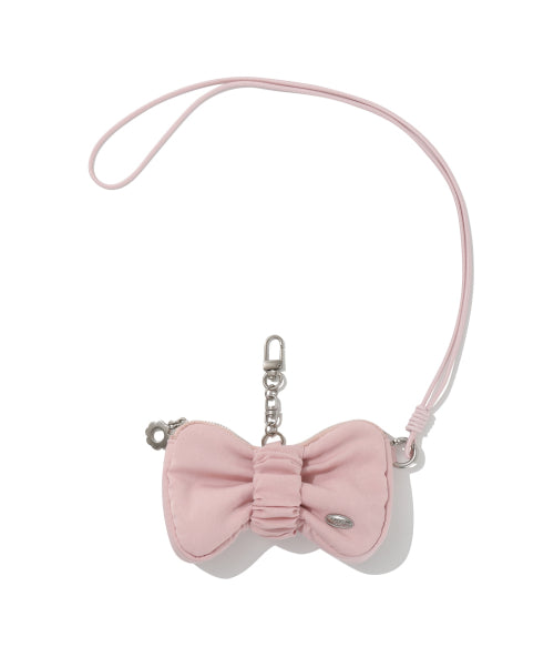 WOMAN CLOVER HEART PADDED RIBBON POUCH