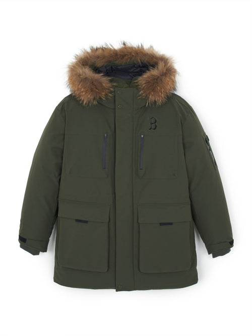 Goff Core Hood FUR Mid Goose Padded BOS (D.Khaki)
