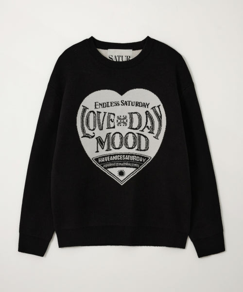 Saturday Retro Mood Pullover Knit Black