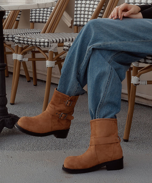 ANC DOUBLE BUCKLE BOOTS_CAMEL
