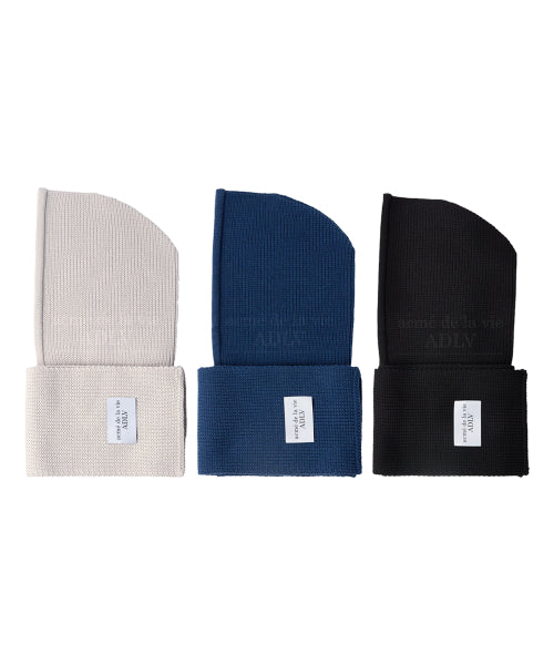 BASIC LOGO JACQUARD MUFFLER BALACLAVA (3COLOR)