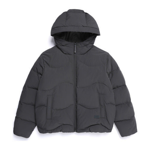 N254WDW970 Women's Wave Quilting Duck-Down Jumper GREY