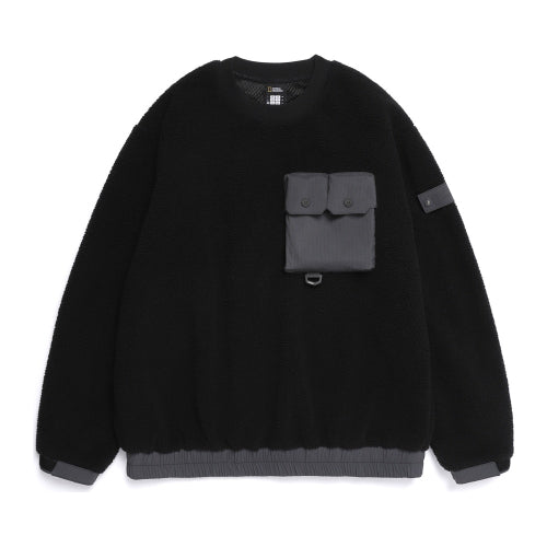 N254USW120 [NRN] Utility sweatshirt BLACK