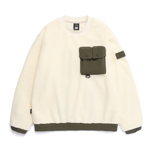 N254USW120 [NRN] Utility sweatshirt IVORY