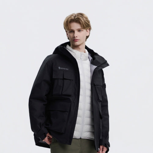 N254UDW120 [Goretex] [NRN] Premium Waterproof 3-in-1 Goose-Down BLACK