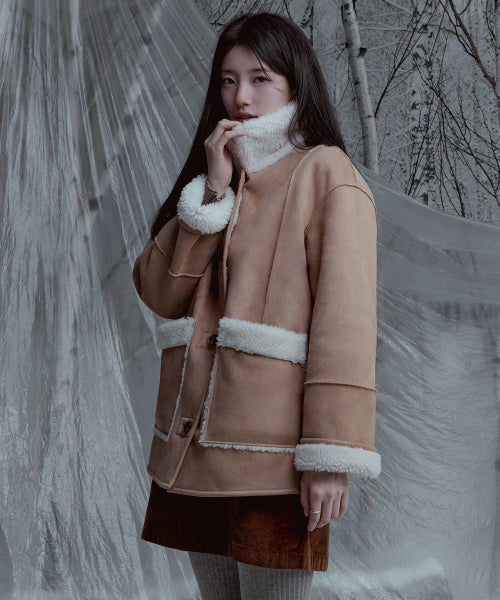[SUZY] Artificial Suede Leather Sheepskin YP4W7856