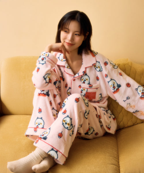[Damgom] Warm Bear Sleep Pajama (LIGHT PINK)_SPPPG11U01