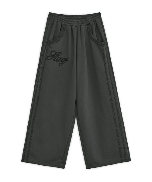 Cross patch jogger pants (Charcoal)