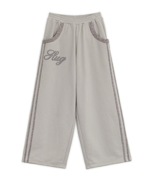 Cross patch jogger pants (Oatmeal)