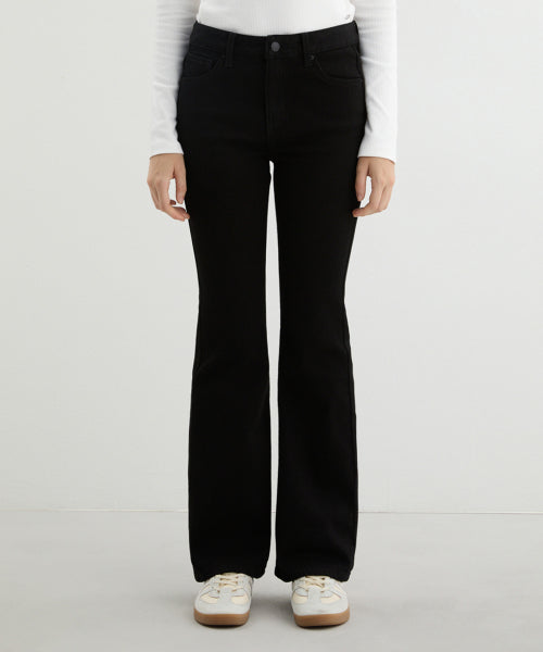 [CORE] Double Paper Black Flared Bootcut YP4D9197