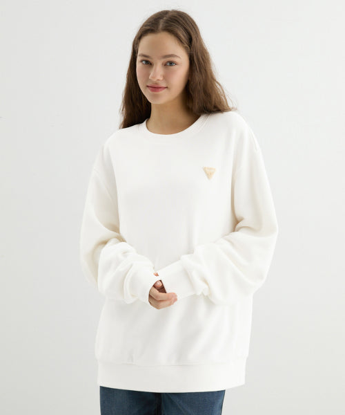[CORE] Semi-Oversized Fit Mini Triangular Fleece-Lined Sweatshirt MP4K9460