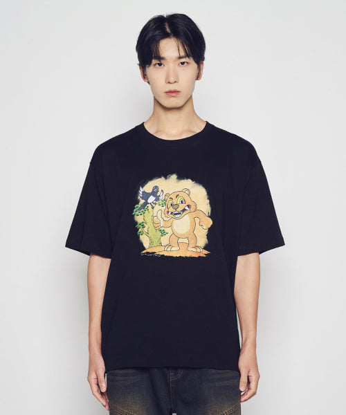 BROWN AC BEAR SHORT SLEEVE T-SHIRT (2COLOR)
