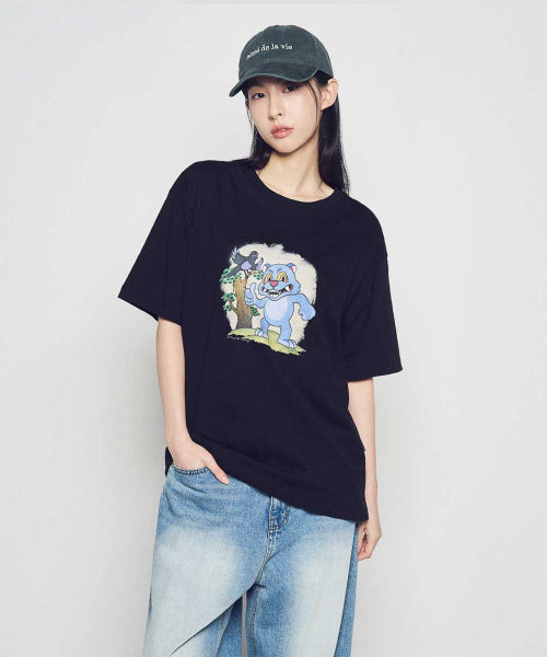 BLUE AC BEAR SHORT SLEEVE T-SHIRT (2COLOR)