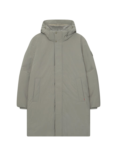WOOL Crystal Goose-Down Jumper LONG - M_Light Khaki