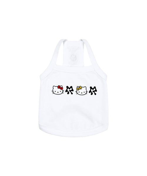 HELLO KITTY x ARUMARU PET LOGO CROP TOP_WHITE