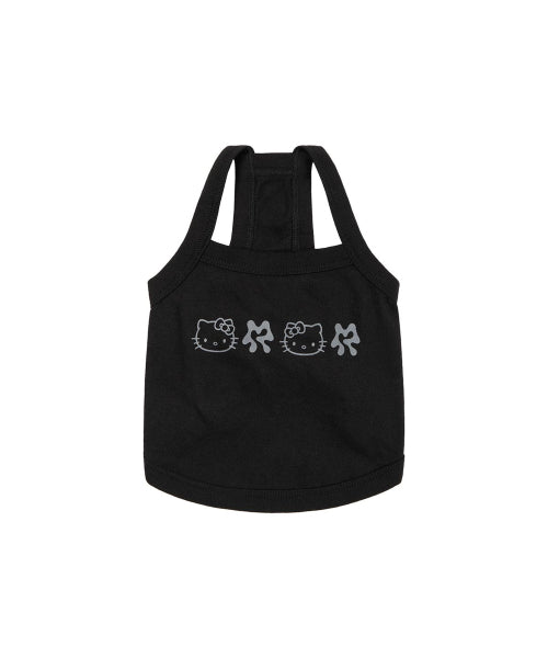 HELLO KITTY x ARUMARU PET LOGO CROP TOP_BLACK