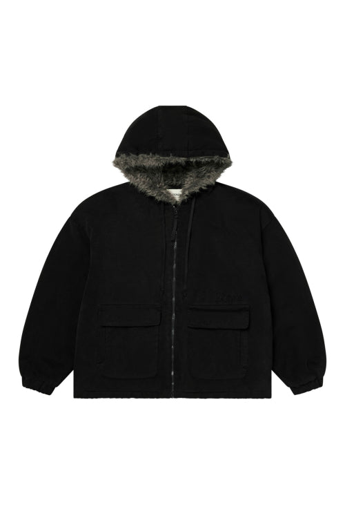 PEACH COTTON PADDED JUMPER IN BLACK