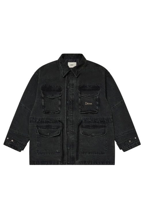 CHAIN DENIM M51 FIELD JACKET IN BLACK