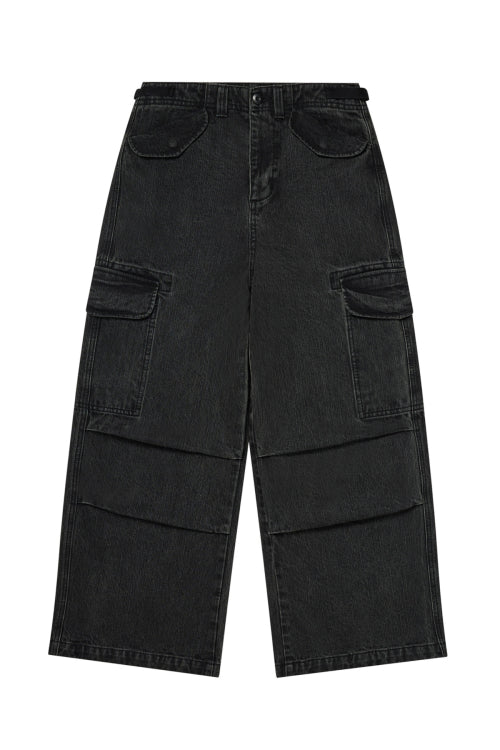 CHAIN DENIM M51 CARGO PANTS IN BLACK