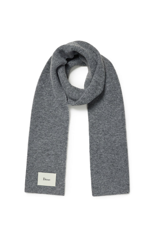 WOOL BASIC MUFFLER IN DARK GREY