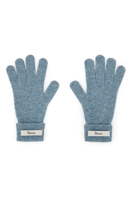 WOOL BASIC GLOVES IN BLUE