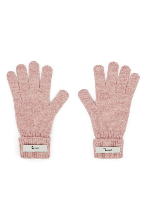 WOOL BASIC GLOVES IN PINK
