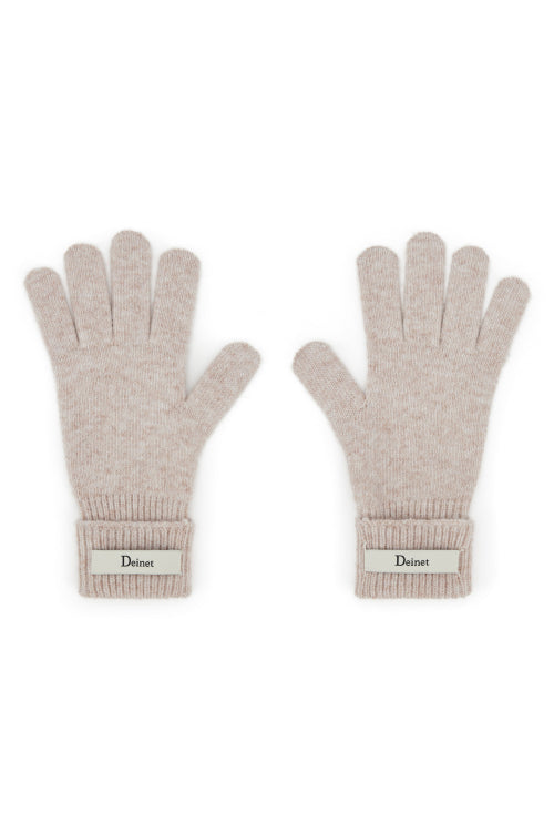 WOOL BASIC GLOVES IN OATMEAL